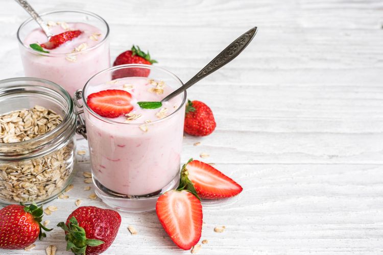 Jahodový jogurt z jogurtovača