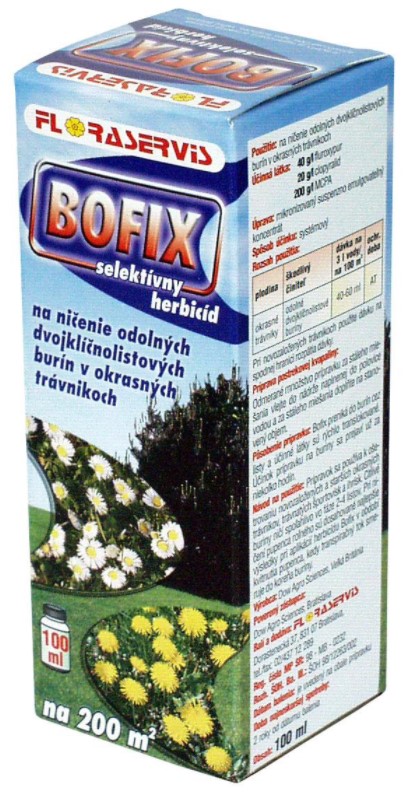 Selektívny herbicíd Bofix na trávnik