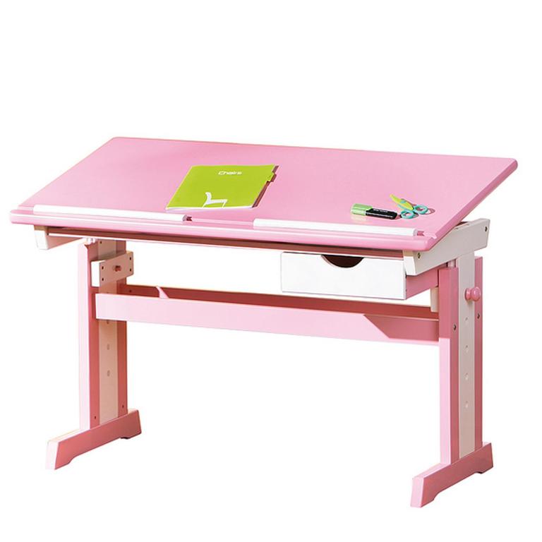 Ružový písací stôl pre dievčatá