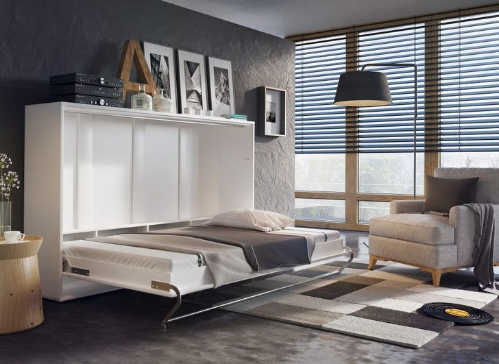 Dizajnová sklápacia posteľ do malého bytu