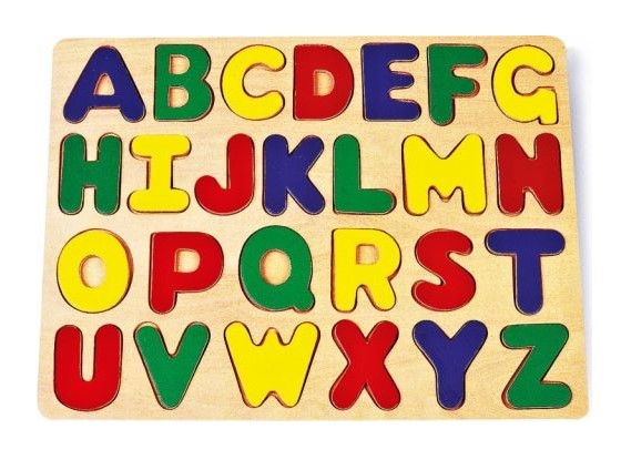 Montessori vkladacie puzzle abeceda