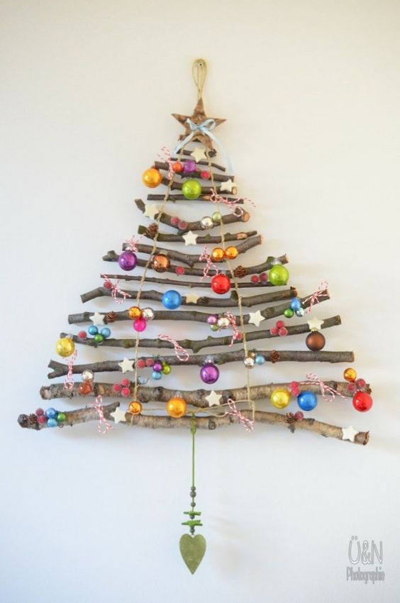 Vianočný stromček na stene