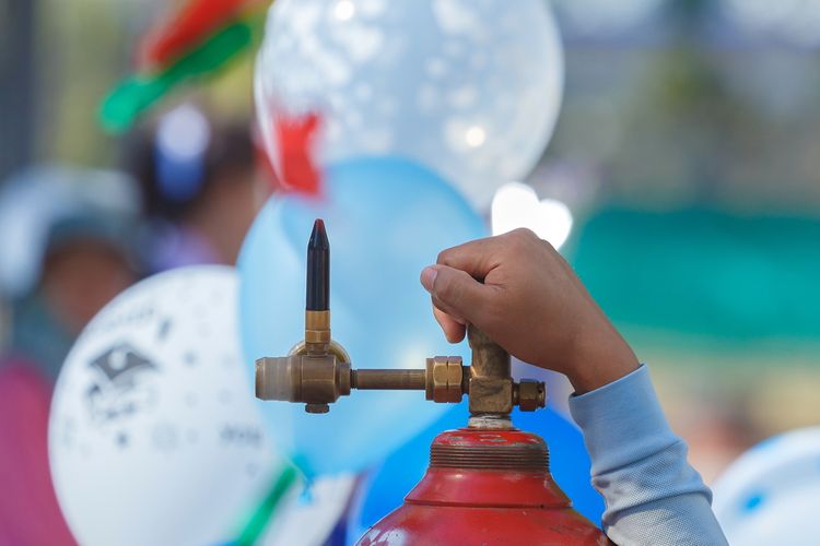 Hélium na nafukovanie balónov na detskej párty