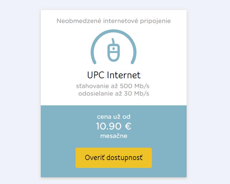 UPC internet