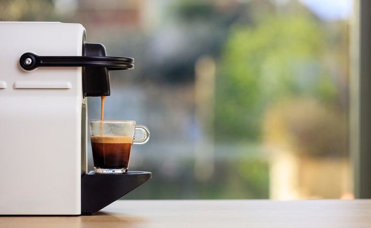 Espresso pripravené v kapsulovom kávovare