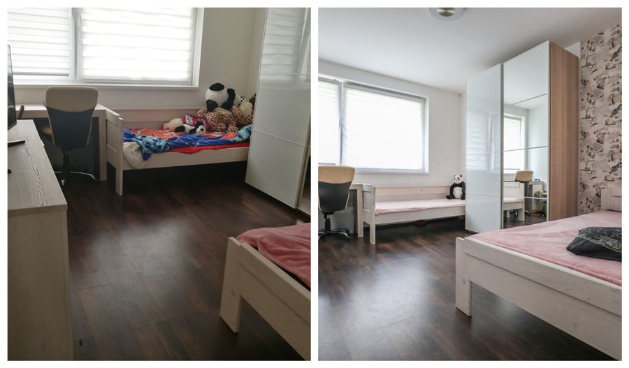 Detská izba pred úpravou a po nej