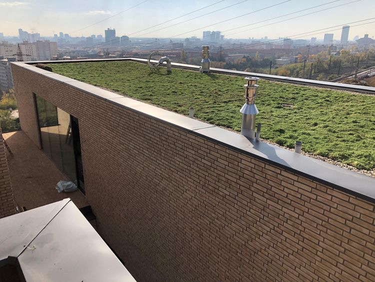 Plochá bezúdržbová zelená strecha