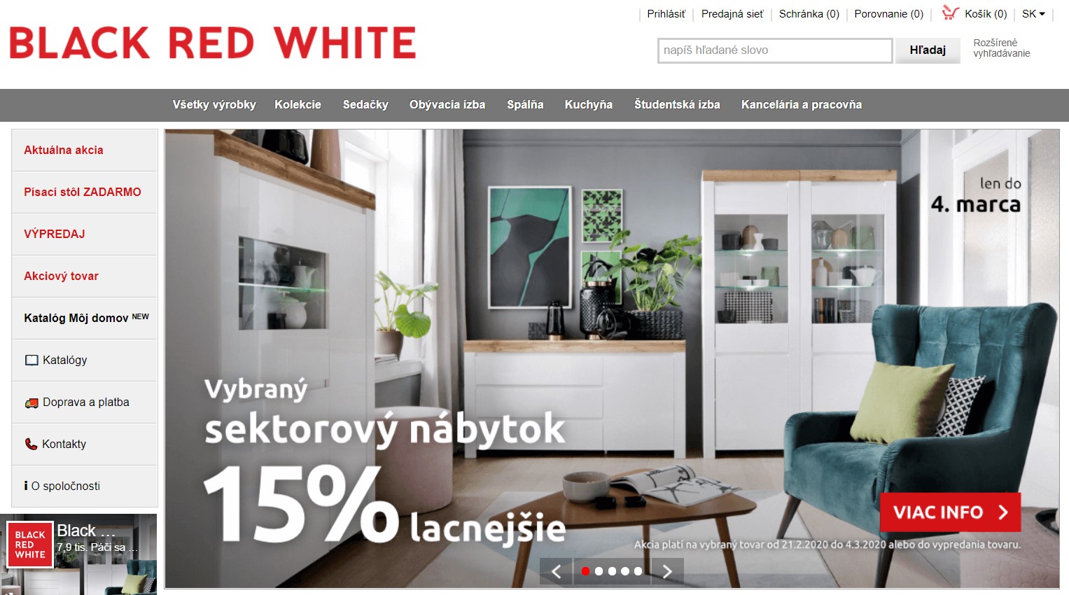 Dizajn e-shopu Blac Red White brw.sk