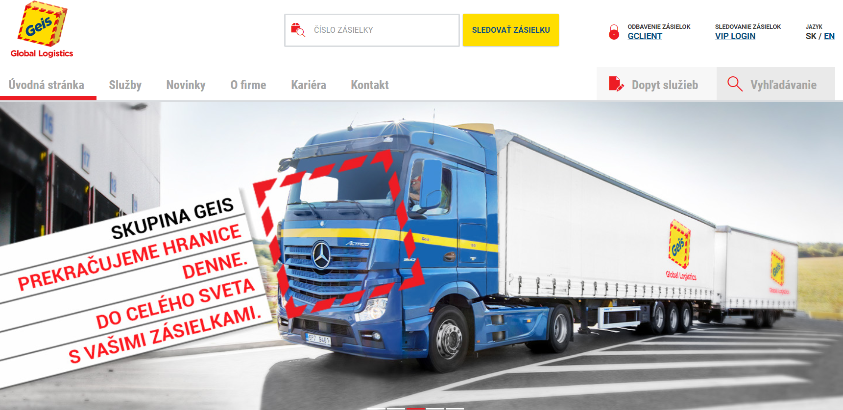 Geis Global Logistic dizajn webu