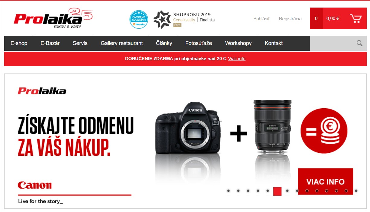 Dizajn webu Prolaika.sk