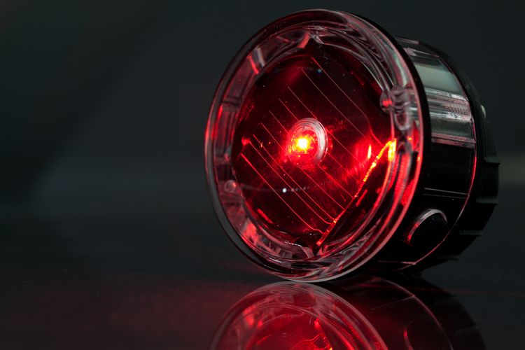 Červené LED zadné svetlo na bicykel