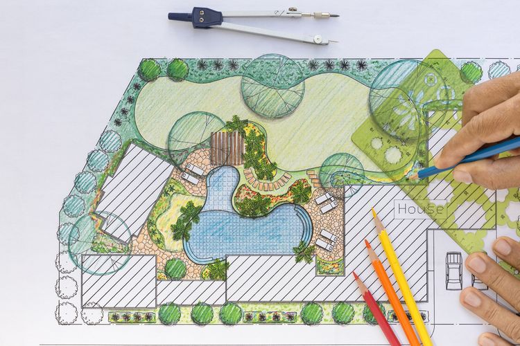 Grafický návrh záhrady od záhradného architekta