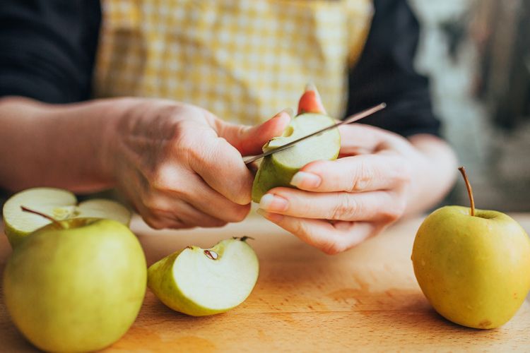 Ako nakrájať jablká na sušenie?