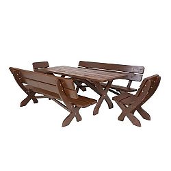 NajlacnejsiNabytok MO112 záhradný set, orech