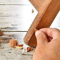 Oprava dreveného nábytku orechmi