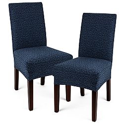 4Home Multielastický poťah na stoličku Comfort Plus modrá, 40 - 50 cm, sada 2 ks