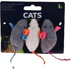 Hracie myšky pre mačky so šantou mačacou, 3 ks