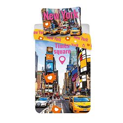 Jerry Fabrics Bavlnené obliečky Times Square, 140 x 200 cm, 70 x 90 cm