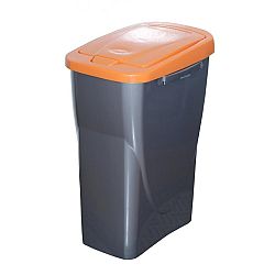 Kôš na triedený odpad 51 x 21,5 x 36 cm, oranžové veko, 25 l