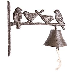 Liatinový zvonček Vtáčiky, 23 x 20,8 x 8 cm