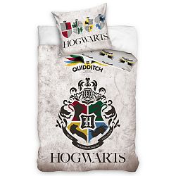 Tiptrade Detské bavlnené obliečky Harry Potter Metlobalové tímy, 140 x 200 cm, 70 x 90 cm