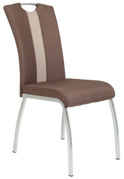 Jedálenská stolička Amber 3, hnedá látka / ekokoža