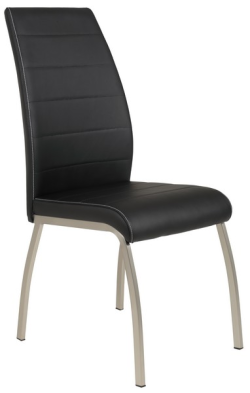 Jedálenská stolička Amber 5, čierna ekokoža