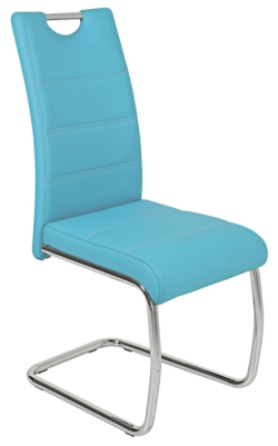 Jedálenská stolička Flora II, petrolejovo modrá ekokoža
