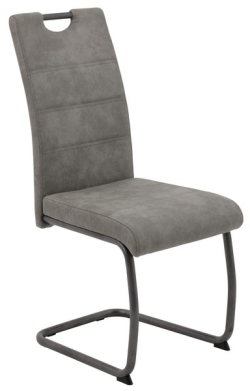 Jedálenská stolička Flora II, šedá vintage látka