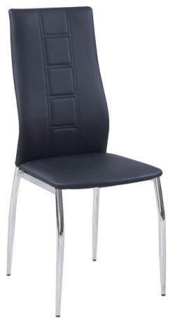 Jedálenská stolička Lisa, čierna ekokoža