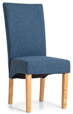 Jedálenská stolička Valentino, modrá tkanina