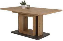 Rozkladací jedálenský stôl Britta 160x90 cm, dub artisan/antracit