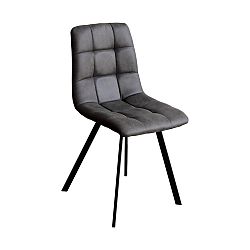 Jedálenská stolička BERGEN sivé mikrovlákno