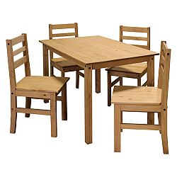 Stôl + 4 stoličky CORONA vosk