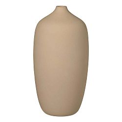 Béžová keramická váza Blomus Nomad, výška 18,5 cm