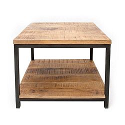 Čierny konferenčný stolík s doskou z mangového dreva LABEL51 Vintage XXL