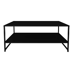 Čierny kovový konferenčný stolík Canett Lite, 100 x 50 cm