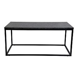 Čierny žulový konferenčný stolík s čiernou podnožou RGE Accent, šírka 110 cm