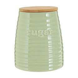 Svetlozelená dóza s bambusovým vrchnákom na cukor Premier Housewares Winnie, 950 ml