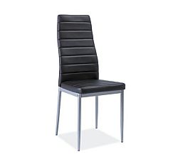 H-261 bis, jedálenská stolička, čierna/alumínium