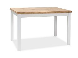 NajlacnejsiNabytok ADAM jedálenský stôl 120x68 cm, dub Lancelot /biely matný