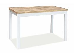 NajlacnejsiNabytok ADAM jedálenský stôl 120x68 cm, dub zlatý craft /biely matný
