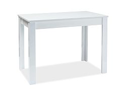NajlacnejsiNabytok ALBERT rozkladací jedálenský stôl, biely lesk 100x60