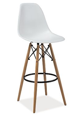 NajlacnejsiNabytok ENZO barová stolička, buk/biela