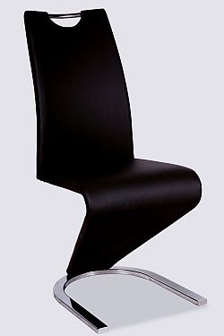 NajlacnejsiNabytok H-090 jedálenská stolička, čierna/chróm