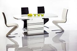 NajlacnejsiNabytok Jedálenský stôl GUCCI, biela/biely lesk
