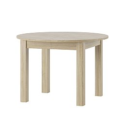 URAN 1 okrúhly jedálenský stôl s rozkladom, dub sonoma