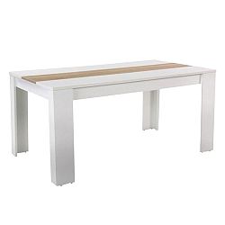 Jedálenský stôl, biela/dub sonoma, RADIM NEW