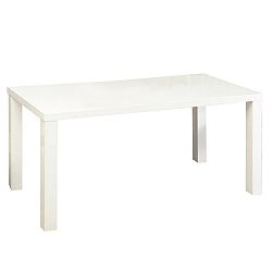 Jedálenský stôl, biela vysoký lesk HG, ASPER  NEW TYP 2