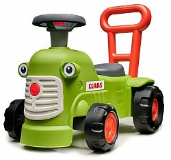 Falk Falk Odrážadlo a chodítko 2v1 traktor Claas svetlo zelený s volantom FA912